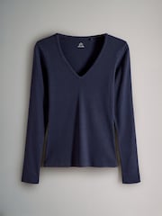 The Set 4 Pack Ribbed V-Neck Long Sleeved T-Shirts - Bild 5 von 6