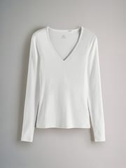 The Set 4 Pack Ribbed V-Neck Long Sleeve T-Shirts - Bild 10 von 13
