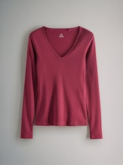 The Set 4 Pack Ribbed V-Neck Long Sleeve T-Shirts - Bild 8 von 13