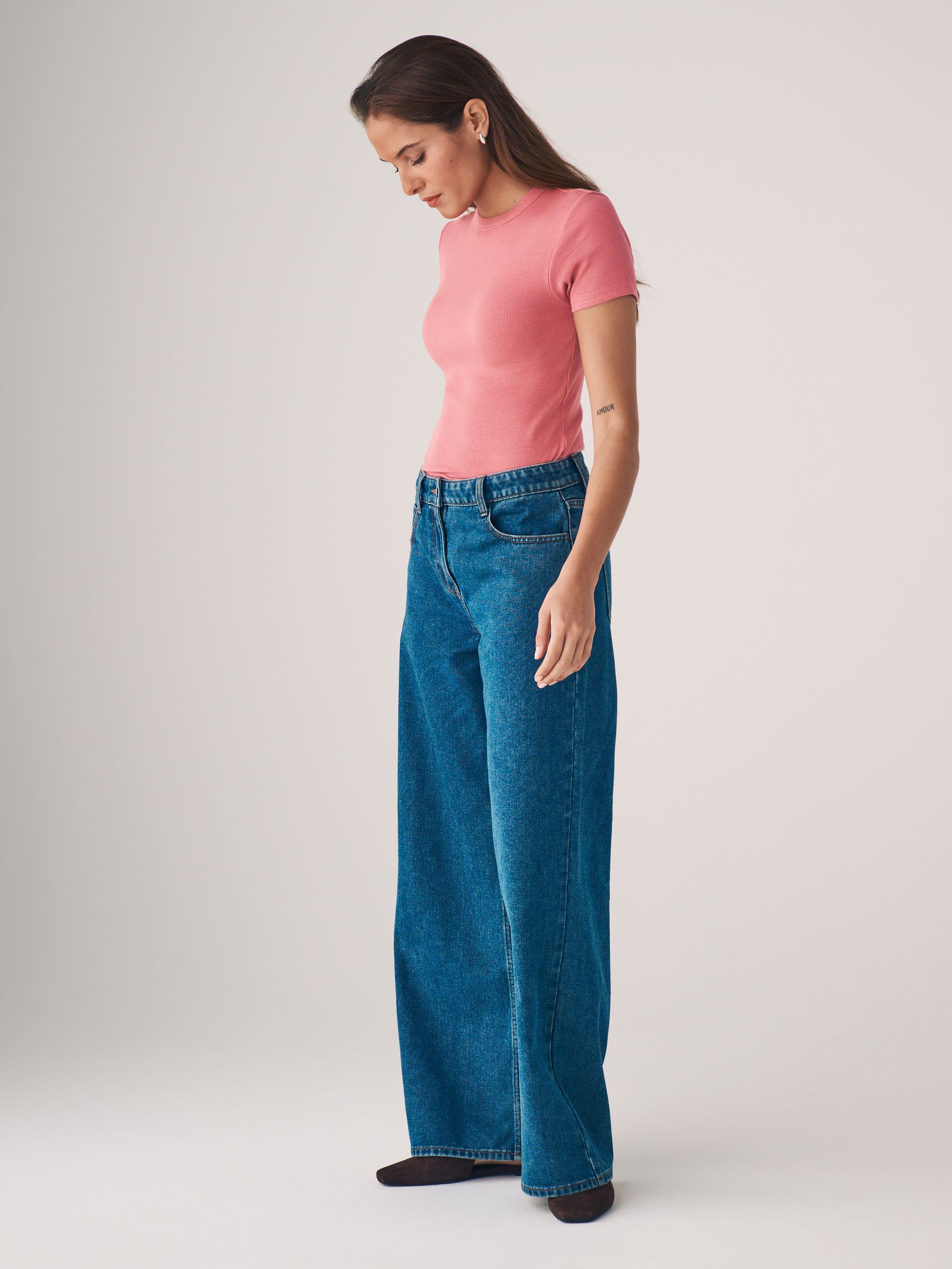 Buy The Set Black/Rose Pink/Cream/Light Grey 4 Pack Ribbed