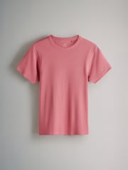 The Set Black/Rose Pink/Cream/Light Grey 4 Pack Ribbed Short Sleeve T-Shirts - Image 7 of 11