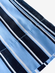 Blue Pull On Stripe Wide Leg 100% Cotton Trousers - Image 8 of 8