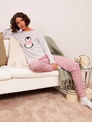 Friends Like These Pink Penguin Novelty Pyjamas - Image 1 of 4