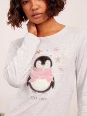 Friends Like These Pink Penguin Novelty Pyjamas - Image 2 of 4