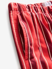 Red Pull On Stripe Wide Leg 100% Cotton Trousers - Image 6 of 7