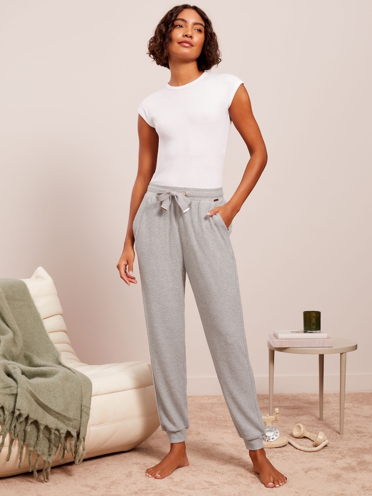 Friends Like These Grey Loungewear Cuffed Joggers - Image 4 of 4 Friends Like These Grey Loungewear Cuffed Joggers - Image 4 of 4
