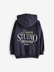 Bleu marine - Sweat à capuche (3-16 ans) - Image 6 de 8