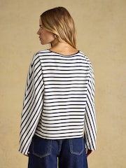 Joules 100% Cotton Ribbed Batwing Jersey Top - Imagen 2 de 8