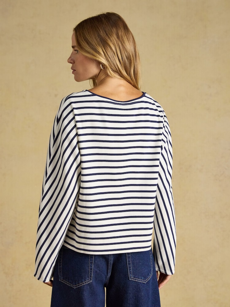 Joules 100% Cotton Ribbed Batwing Jersey Top - Imagen 2 de 8