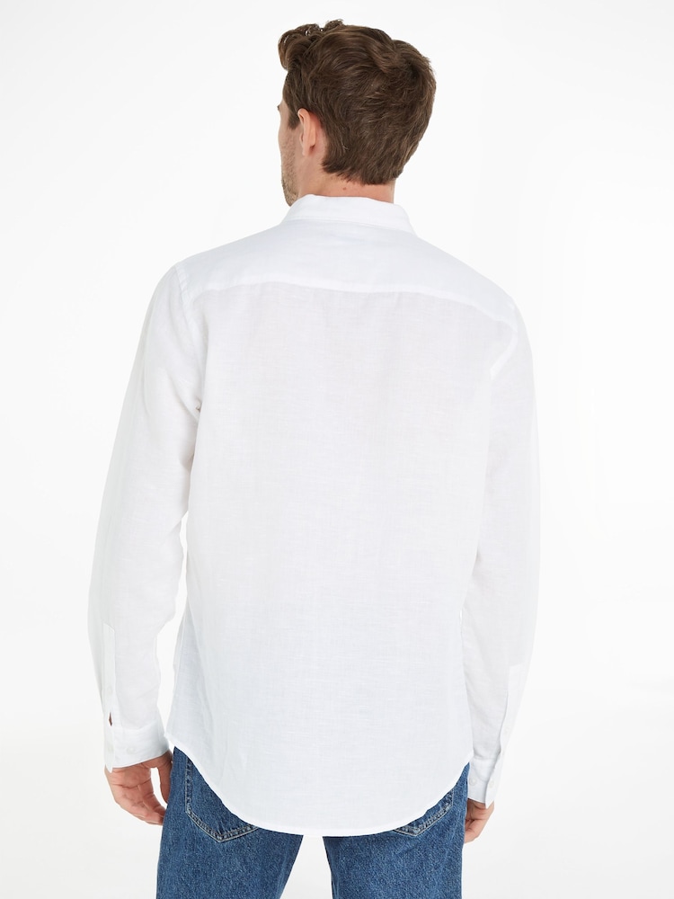 Calvin Klein White Cotton Regular Shirt - Image 2 of 6 Calvin Klein White Cotton Regular Shirt - Image 2 of 6