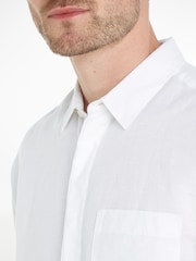 Calvin Klein White Cotton Regular Shirt - Image 3 of 6