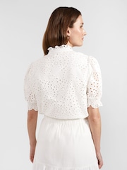 Hobbs White Isabelle 100% Cotton Blouse - Image 2 of 4
