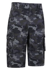 Mountain Warehouse Blue Mens Camo 100% Cotton Cargo Shorts - Image 2 of 6