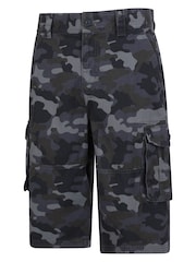 Mountain Warehouse Blue Mens Camo 100% Cotton Cargo Shorts - Image 4 of 6