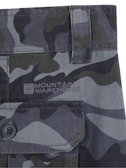 Mountain Warehouse Blue Mens Camo 100% Cotton Cargo Shorts - Image 5 of 6