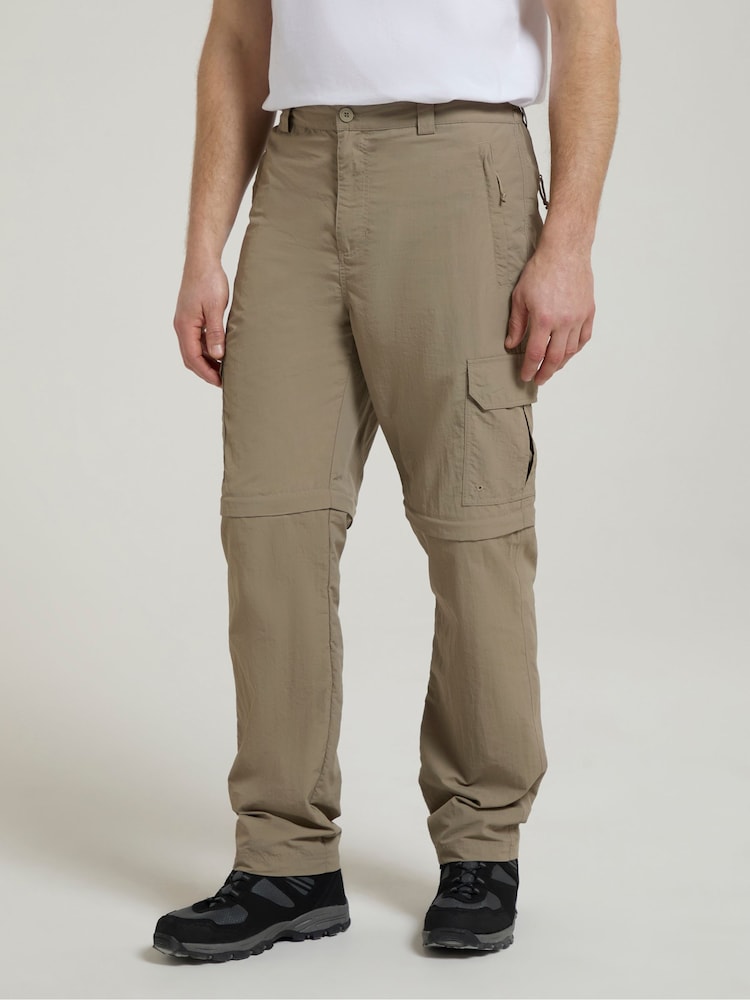 Mountain Warehouse Natural Mens Explore Convertible Walking Trousers - Image 1 of 11 Mountain Warehouse Natural Mens Explore Convertible Walking Trousers - Image 1 of 11