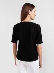 Hobbs Black 100% Cotton Mariella Top - Image 2 of 4