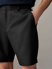 Black Plain Front Smart Shorts - Image 2 of 8