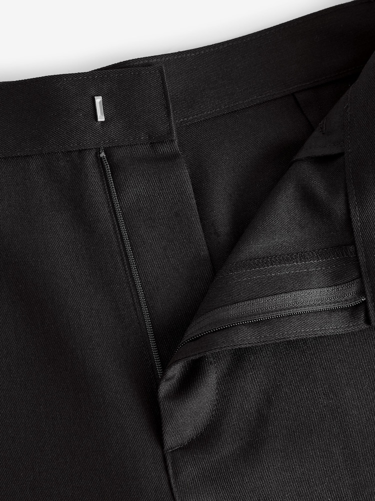 Black Plain Front Smart Shorts - Image 8 of 8