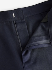 Navy Plain Front Smart Shorts - Image 10 of 10