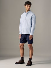 Navy Plain Front Smart Shorts - Image 2 of 10