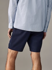 Navy Plain Front Smart Shorts - Image 3 of 10