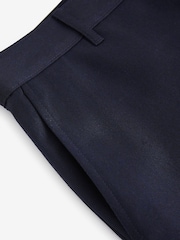 Navy Plain Front Smart Shorts - Image 8 of 10