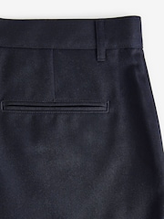 Navy Plain Front Smart Shorts - Image 9 of 10