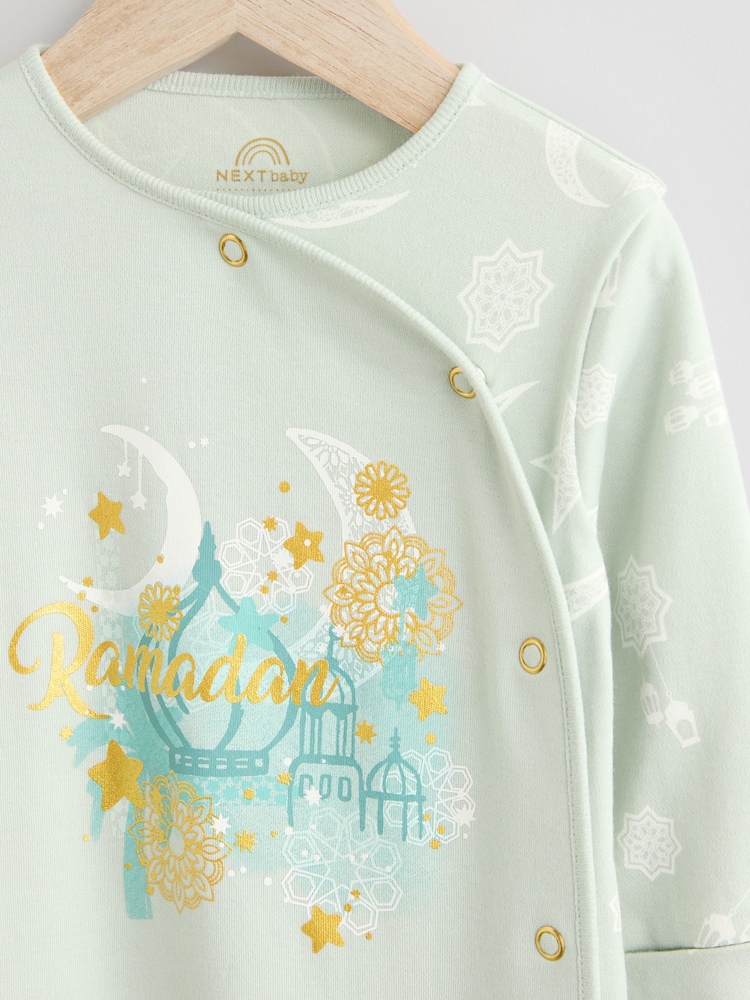 vert - 100% coton Cardigan Bébé Combinaison de nuit (0mois-2ans) - Image 3 of 7