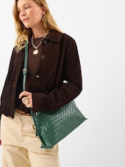 Accessorize Green Woven Crossbody Bag - Image 1 of 3