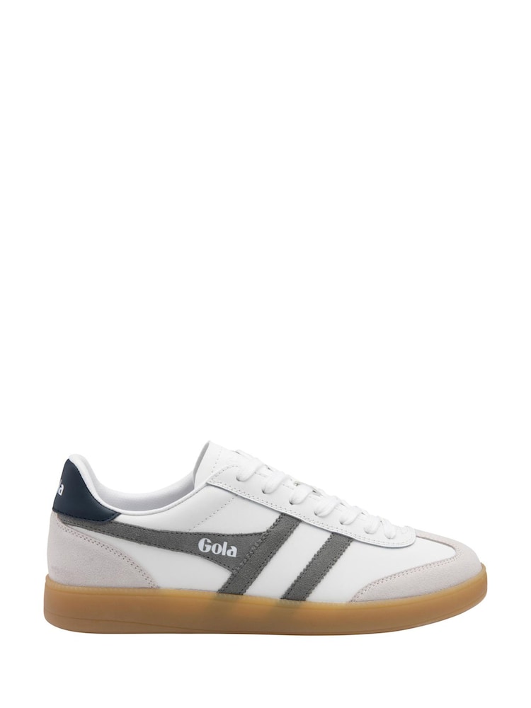 Gola White Viper Leather Lace-Up Trainers - Image 1 of 4