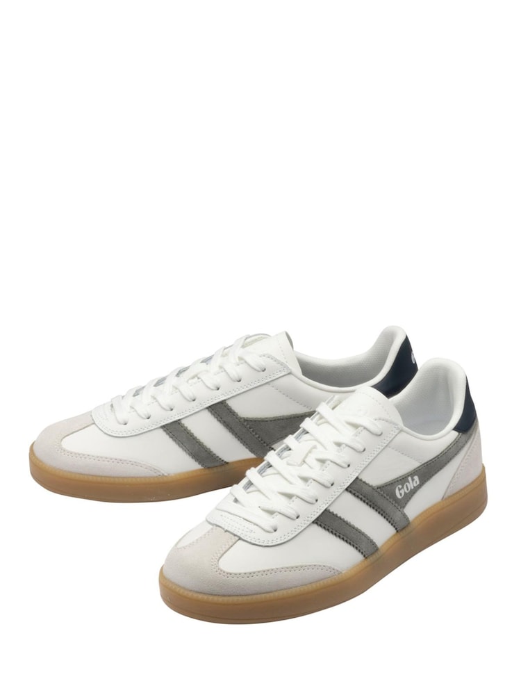Gola White Viper Leather Lace-Up Trainers - Image 2 of 4