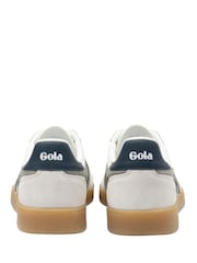 Gola White Viper Leather Lace-Up Trainers - Image 3 of 4