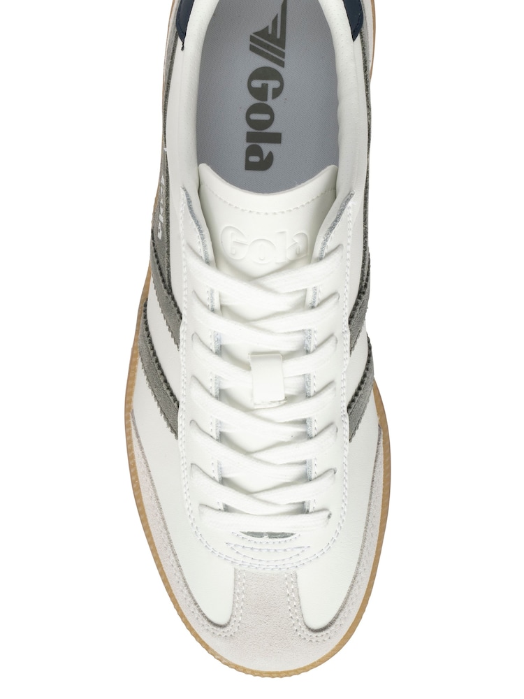 Gola White Viper Leather Lace-Up Trainers - Image 4 of 4