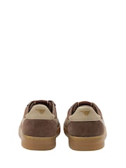 Gola Brown Hawk Suede 86 Lace-Up Trainers - Image 3 of 4
