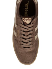 Gola Brown Hawk Suede 86 Lace-Up Trainers - Image 4 of 4
