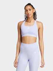 adidas Purple Powerreact Training Bra - Image 1 of 8