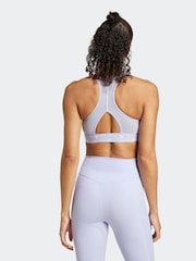 adidas Purple Powerreact Training Bra - Image 2 of 8