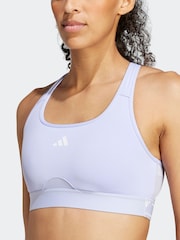 adidas Purple Powerreact Training Bra - Image 4 of 8