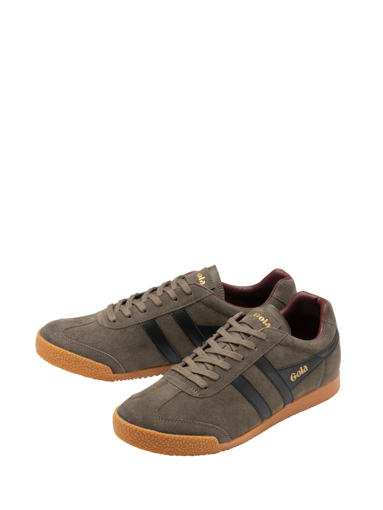 Gola Green Harrier Suede Lace-Up Trainers - Image 2 of 4 Gola Green Harrier Suede Lace-Up Trainers - Image 2 of 4