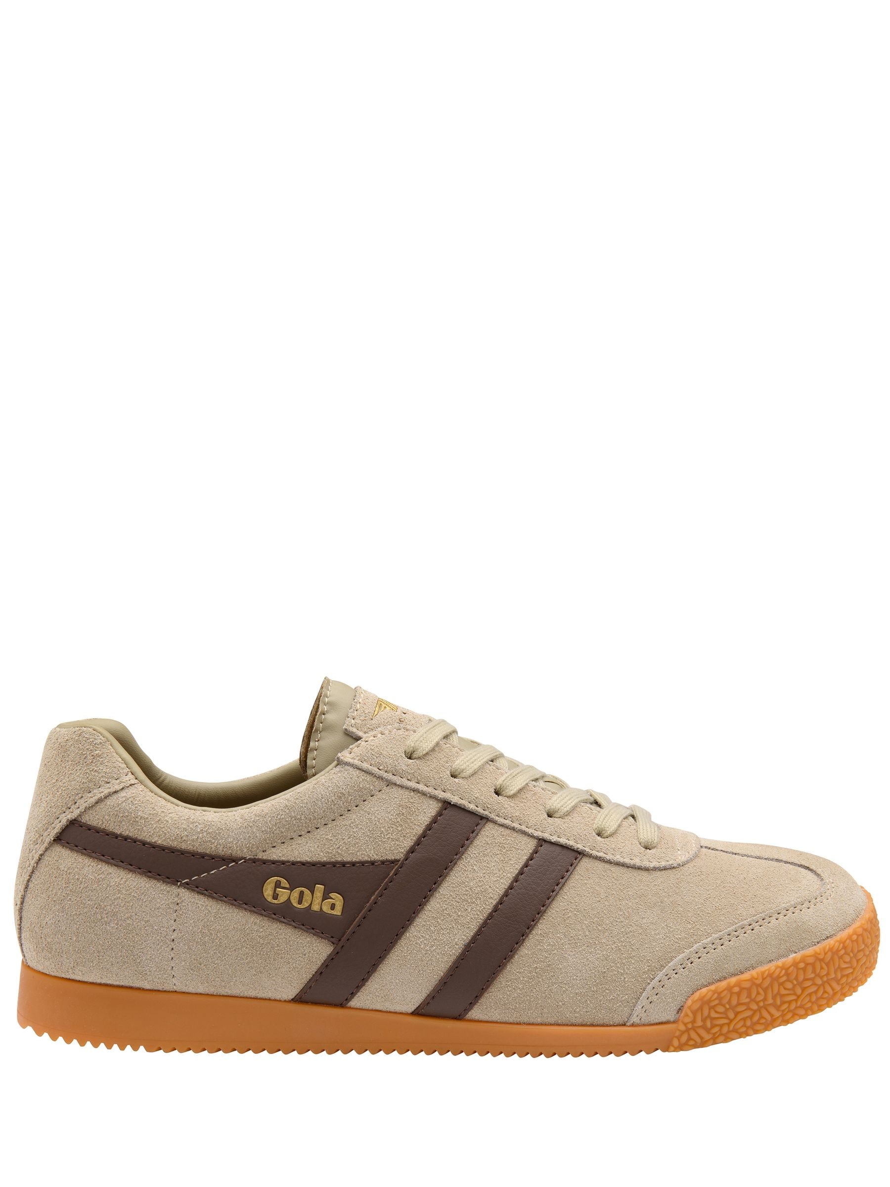 Gola Men's Brown Harrier Suede Lace-Up Trainers - Image 1