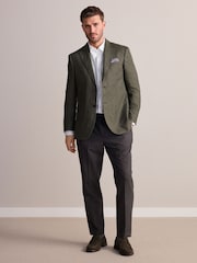 Khaki Green Signature Leomaster Linen Blazer - Image 2 of 10