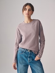 The Set White/Taupe Brown/Navy/Red White Stripe 4 Pack Heavyweight Long Sleeve T-Shirts - Image 1 of 11
