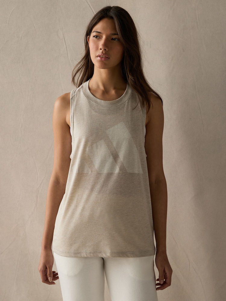 adidas Grey Cream Winners Vest - Image 1 of 7