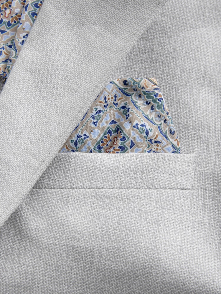 Gris clair - Slim Fit (Slim Fit) - Blazer Blend en lin texturé - Image 7 of 10