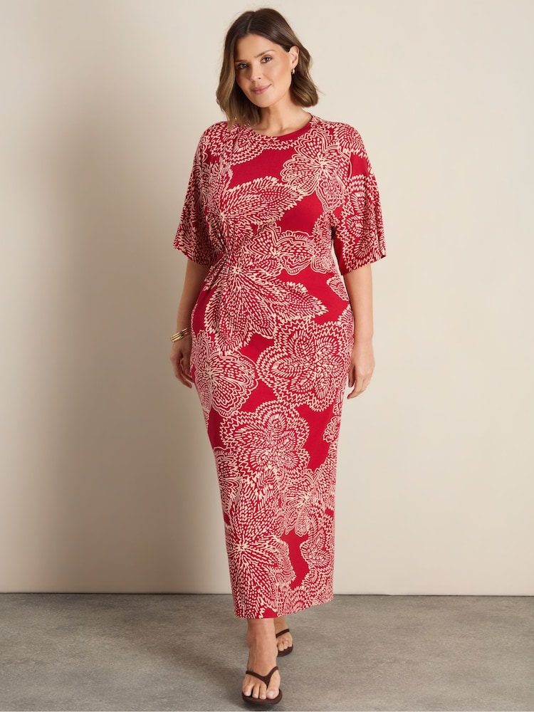 Live Unlimited Print Pleated Waist T-Shirt Dress - 6的图像2｝