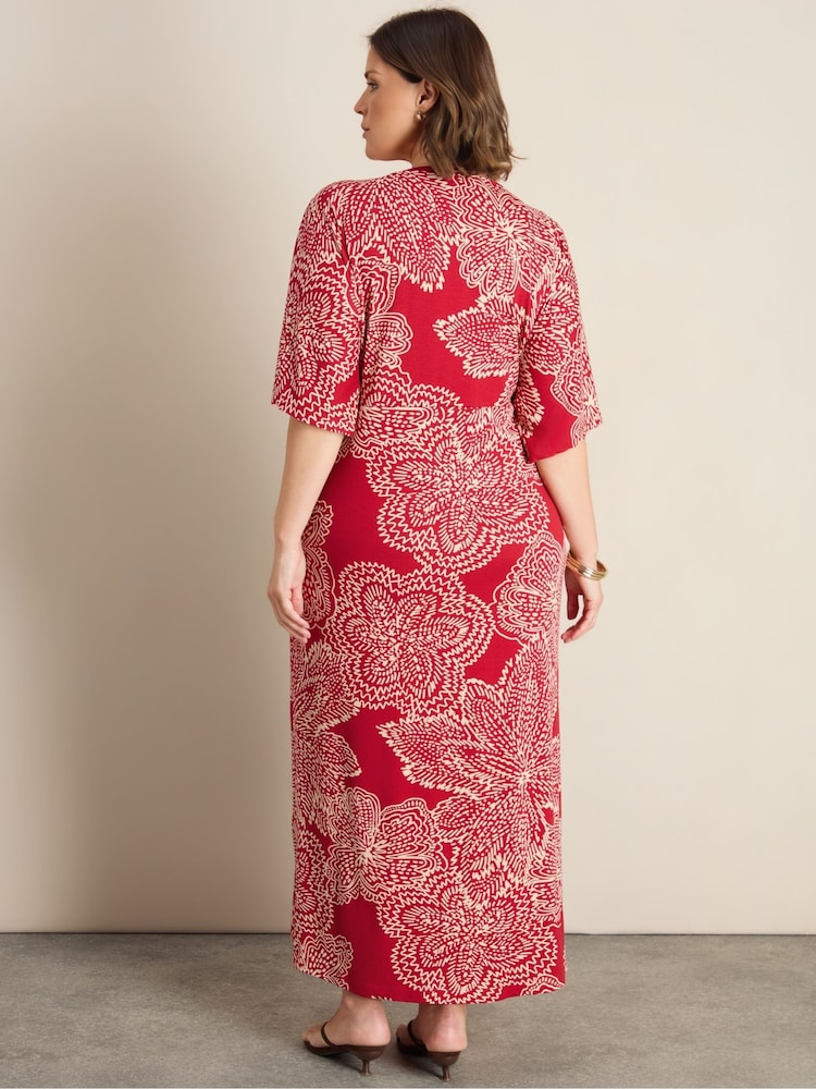 Live Unlimited Print Pleated Waist T-Shirt Dress - 6的图像6｝