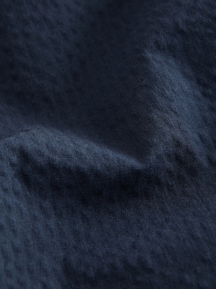 Bleu marine - Smart Seersucker Bomber Jacket - Image 7 of 8
