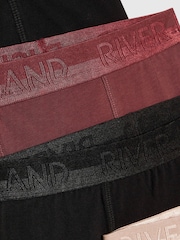 River Island Black Metallic Waistband 5 Pack Boxers - Image 3 of 3