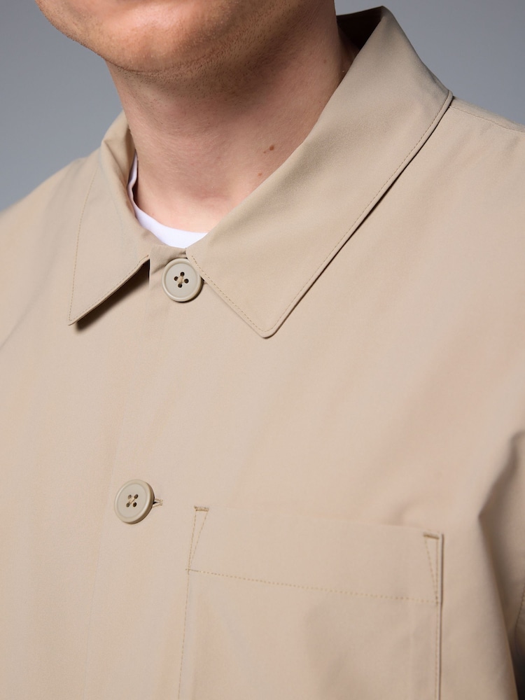 Neutral Lightweight Stretch Shacket - Image 4 of 4